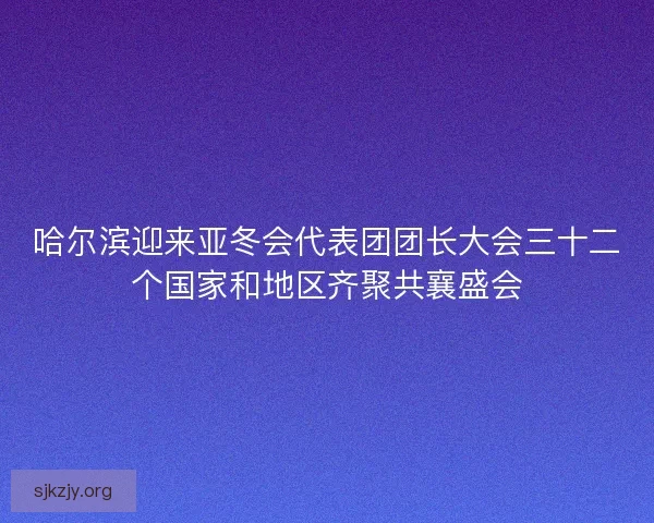 哈尔滨迎来亚冬会代表团团长大会三十二个国家和地区齐聚共襄盛会